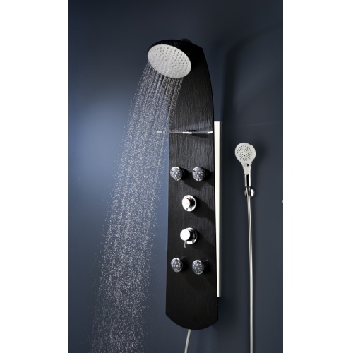 Colonne de douche hydromassante NAUTILUS ardoise noir mat 00_513300_000_HDA_nautilus_ardoise_en_eau Colonne de douche hydromassante NAUTILUS ardoise noir mat 00_513300_000_HDA_nautilus_ardoise_en_eau