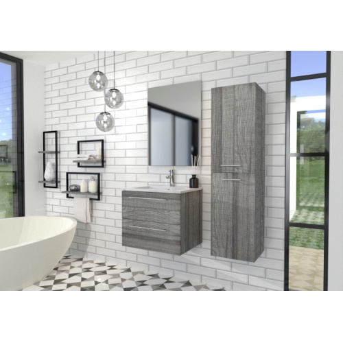 Meuble NEPTUNE Storm 60 cm - Miroir Slim Meuble NEPTUNE Storm 60 cm - Miroir Slim