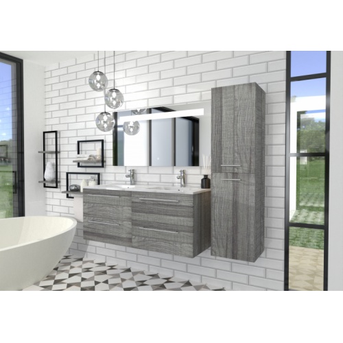 OLD Meuble NEPTUNE Storm 120 cm avec miroir KATHY
