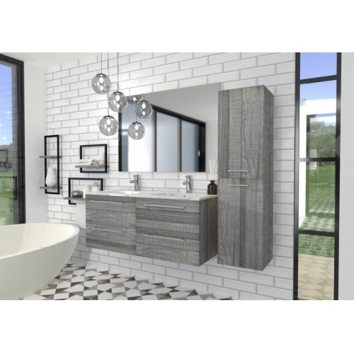 Meuble NEPTUNE Storm 120 cm - Miroir Slim Meuble NEPTUNE Storm 120 cm - Miroir Slim
