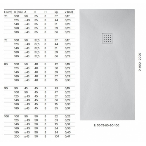 Receveur BASALTO Graphite 100x70cm BASALTO Receveur BASALTO Graphite 100x70cm BASALTO