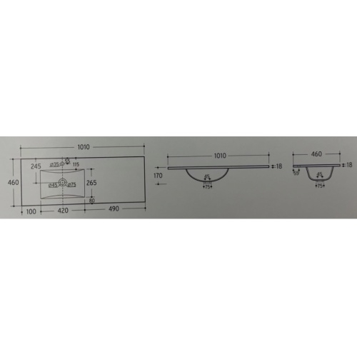 Meuble NEPTUNE Héritage Chêne 100 cm décalé - SANS miroir LAVA 100 D Meuble NEPTUNE Héritage Chêne 100 cm décalé - SANS miroir LAVA 100 D
