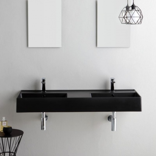 Vasque à poser ou à suspendre TEOREMA 2.0 120 cm - Double vasque - Noir Mat scarabeo-teorema-514349_1 Vasque à poser ou à suspendre TEOREMA 2.0 120 cm - Double vasque - Noir Mat scarabeo-teorema-514349_1