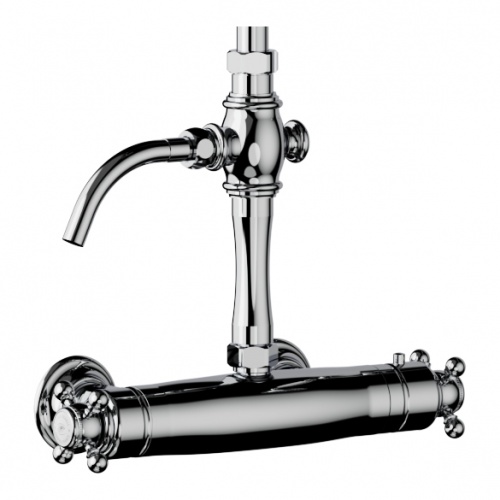 Colonne de douche thermostatique rétro JULIA Chromé 01-796-detail Colonne de douche thermostatique rétro JULIA Chromé 01-796-detail