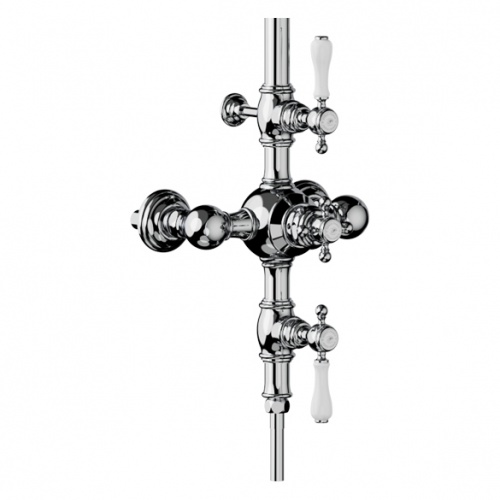 Colonne de douche thermostatique rétro JULIA Chromé 01-744-detail Colonne de douche thermostatique rétro JULIA Chromé 01-744-detail