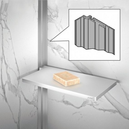 Profilé intérieur d'angle mural ingénieux HÜPPE Select+ Argent Mat Profilé intérieur d'angle mural ingénieux HÜPPE Select+ Argent Mat