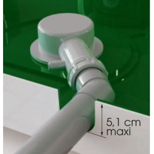 Receveur rectangle 70x120 en Biocryl Kinesurf Blanc LA découpe receveur évacuation Receveur rectangle 70x120 en Biocryl Kinesurf Blanc LA découpe receveur évacuation
