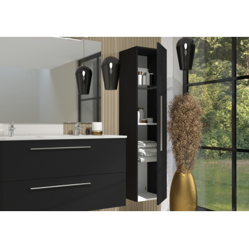 Meuble double vasque + Colonne PRIMARO Noir Mat** PRIMARO-colonne-noir mat Meuble double vasque + Colonne PRIMARO Noir Mat** PRIMARO-colonne-noir mat
