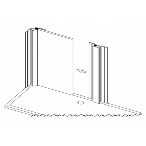 Profilé d'alignement pour panneau mural KINEWALL - Hauteur 202 cm - Blanc Profilé H Profilé d'alignement pour panneau mural KINEWALL - Hauteur 202 cm - Blanc Profilé H
