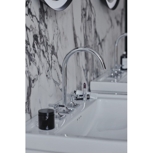 Lavabo mural rétro CALLA 71.5 cm - 3 trous de robinetterie CALLA E222301 (2) Lavabo mural rétro CALLA 71.5 cm - 3 trous de robinetterie CALLA E222301 (2)