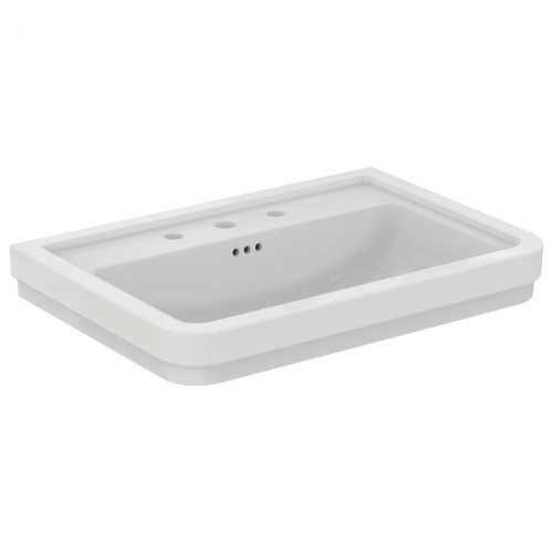 Lavabo mural rétro CALLA 71.5 cm - 3 trous de robinetterie CALLA E222301 (11) Lavabo mural rétro CALLA 71.5 cm - 3 trous de robinetterie CALLA E222301 (11)