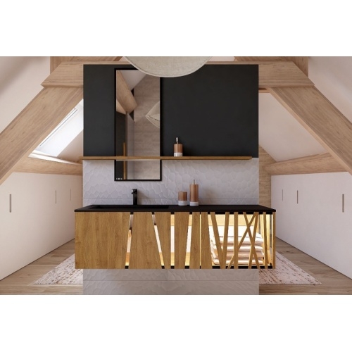 Ensemble de salle de bains COLOMBINE Chêne massif et Verre Colombine_2 Ensemble de salle de bains COLOMBINE Chêne massif et Verre Colombine_2