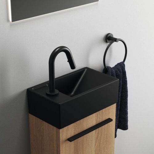 Lave-mains I LIFE S Noir mat - Version gauche E2113V3 Gauche (3) Lave-mains I LIFE S Noir mat - Version gauche E2113V3 Gauche (3)