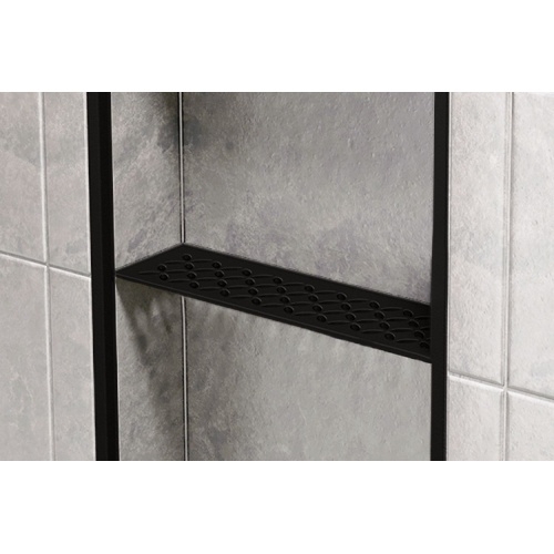 Tablette murale SHELF-S1 FLORAL Aluminium Noir graphique mat ss_prod_shelf_wall_floral_MGS_closeup Tablette murale SHELF-S1 FLORAL Aluminium Noir graphique mat ss_prod_shelf_wall_floral_MGS_closeup