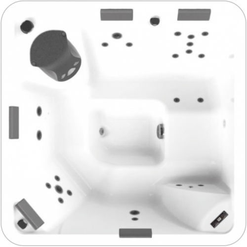 HAAPY SPA 4 - 5 places - Tablier aspect Bois clair lumineux Happy Spa 4 - dessus HAAPY SPA 4 - 5 places - Tablier aspect Bois clair lumineux Happy Spa 4 - dessus