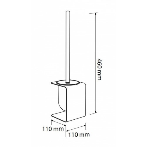 Porte-balayette WC HARMONIE assorti à l'abattant Porte-balayette_schéma Porte-balayette WC HARMONIE assorti à l'abattant Porte-balayette_schéma