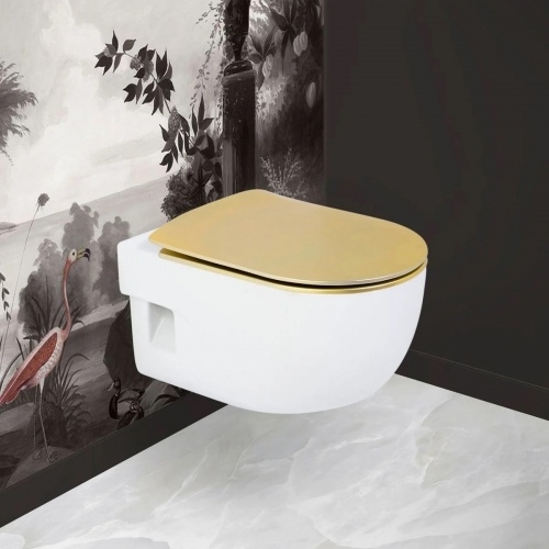 Abattant WOOD Slim Reflet Or - Descente assistée Reflet Or-amb