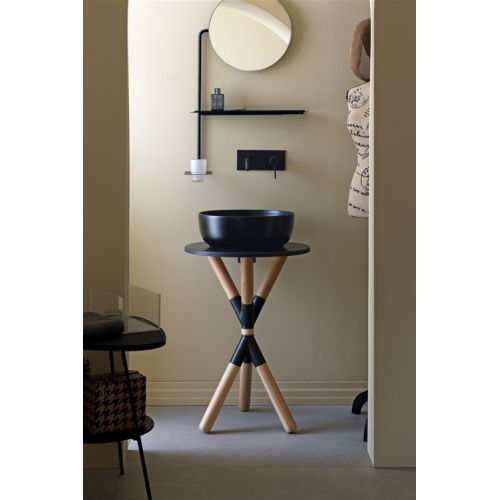 Console CROSS pieds Bois Clair et plan céramique CROSS 3 Console CROSS pieds Bois Clair et plan céramique CROSS 3