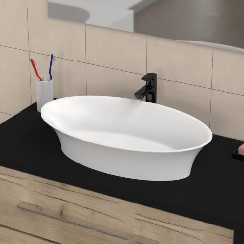 Vasque bol à poser ELLIPSE Blanc Mat Vasque bol à poser ELLIPSE Blanc Mat