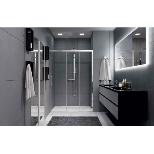Paroi de douche ROSE ROSSE 3 PH 3 volets - Transparent - Chromé - 117 cm - Droite Rose Rosse 3PH Dte Paroi de douche ROSE ROSSE 3 PH 3 volets - Transparent - Chromé - 117 cm - Droite Rose Rosse 3PH Dte