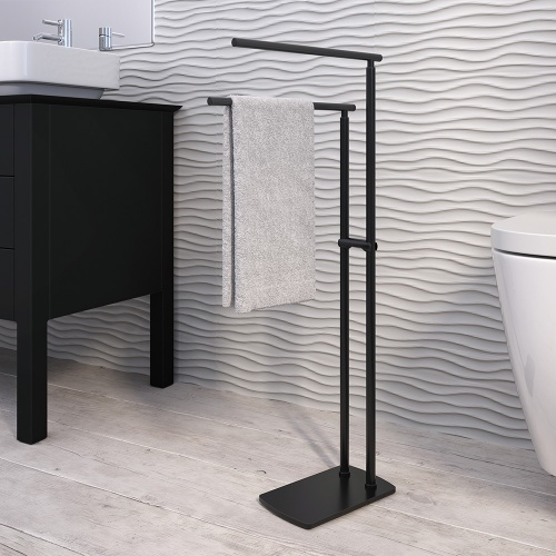 Porte-serviettes sur pied FLORIDA Noir Mat 7331-14-florida Porte-serviettes sur pied FLORIDA Noir Mat 7331-14-florida