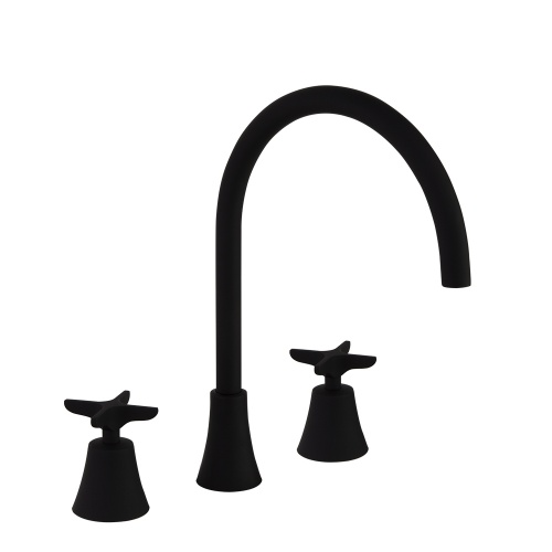 Mélangeur de lavabo 3 trous ADAGIO Noir Mat - 914201NM 91A306115 Mélangeur de lavabo 3 trous ADAGIO Noir Mat - 914201NM 91A306115