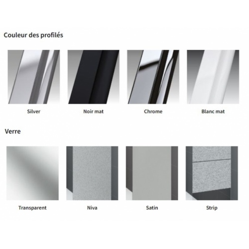 Paroi de douche pliante ZEPHYROS 2.0 S Transparent - Silver - 90cm Zephyros S Paroi de douche pliante ZEPHYROS 2.0 S Transparent - Silver - 90cm Zephyros S