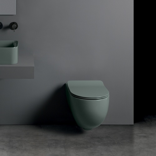 Cuvette suspendue CIOTOLA sans bride Gris lagon WCI319103 Cuvette suspendue CIOTOLA sans bride Gris lagon WCI319103