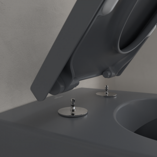 Cuvette suspendue sans bride SUBWAY 2.0 avec abattant Graphite Mat** 5614R0i4_8