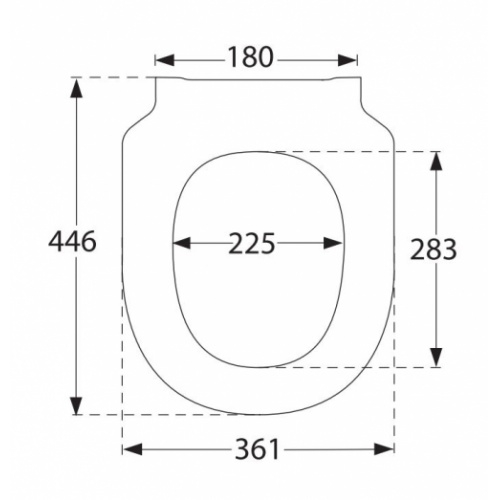 Cuvette suspendue sans bride SUBWAY 2.0 avec abattant Graphite Mat** 8M42S1i4 Schéma