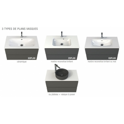 Meuble de salle de bain GLOSS Vert anglais brillant Plan Vasque GLOSS Meuble de salle de bain GLOSS Vert anglais brillant Plan Vasque GLOSS