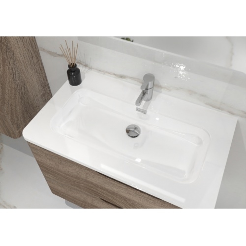 Meuble vasque LUNA Bois Foncé 80 cm - SANS miroir LUNA-80-bois foncé-vasque Meuble vasque LUNA Bois Foncé 80 cm - SANS miroir LUNA-80-bois foncé-vasque