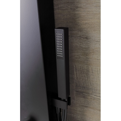 Colonne de douche AQUASTYLE Noir Mat Zoom douchette Aquastyle noire Colonne de douche AQUASTYLE Noir Mat Zoom douchette Aquastyle noire