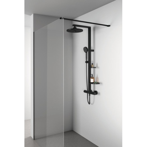 Colonne de douche thermostatique ALU+ Noir Mat BD583XG (2) Colonne de douche thermostatique ALU+ Noir Mat BD583XG (2)