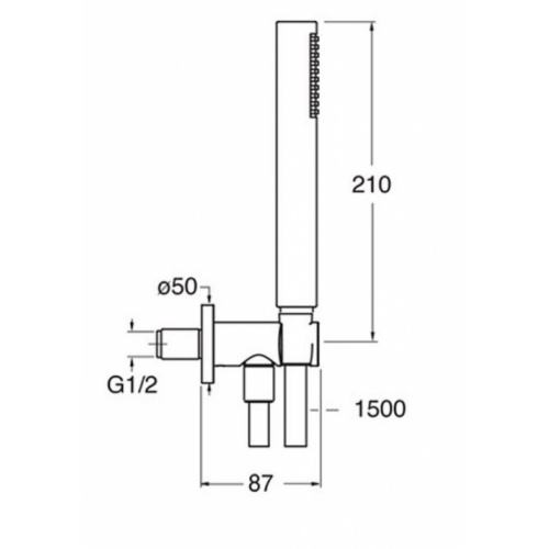 Ensemble douchette encastré Métal brossé PD475 Schéma Ensemble douchette encastré Métal brossé PD475 Schéma