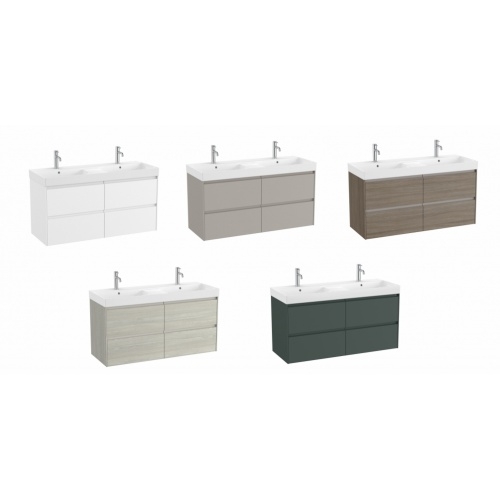 Meuble double vasque ONA Vert Mat 4 tiroirs 120 cm ONA Coloris Meuble double vasque ONA Vert Mat 4 tiroirs 120 cm ONA Coloris