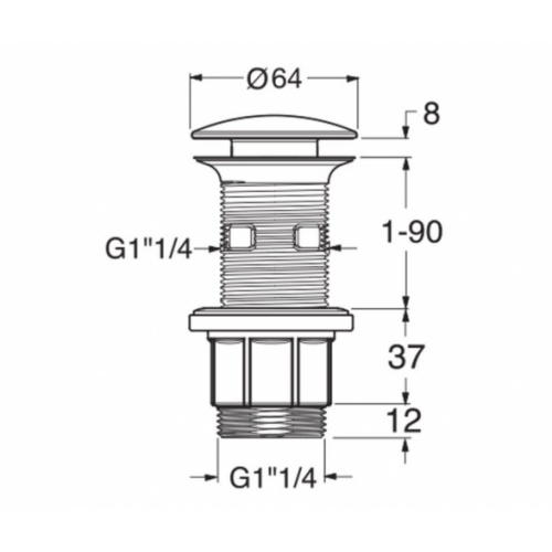 Bonde Up-Down Universelle Chromé - WA33451* WA334 Schéma Bonde Up-Down Universelle Chromé - WA33451* WA334 Schéma