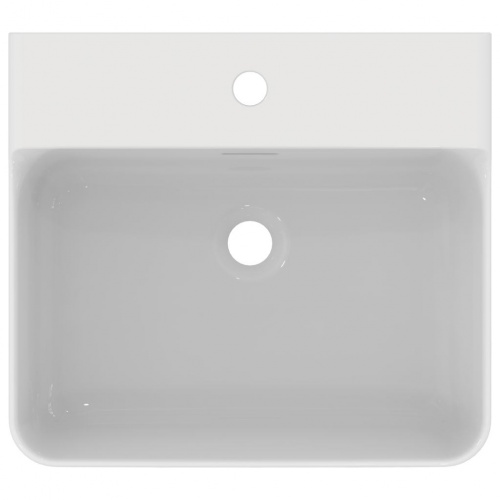 Lavabo en grès fin CONCA rectifié 50x45cm Blanc brillant Conca-T3812 (5) Lavabo en grès fin CONCA rectifié 50x45cm Blanc brillant Conca-T3812 (5)