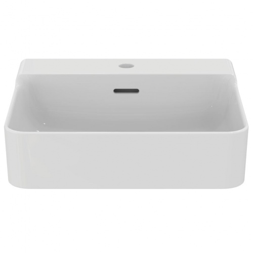 Lavabo en grès fin CONCA rectifié 50x45cm Blanc brillant Conca-T3812 (6) Lavabo en grès fin CONCA rectifié 50x45cm Blanc brillant Conca-T3812 (6)