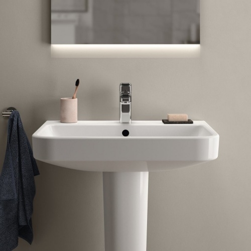 Lavabo suspendu I.LIFE B Blanc - 60 cm T4607 (2) Lavabo suspendu I.LIFE B Blanc - 60 cm T4607 (2)