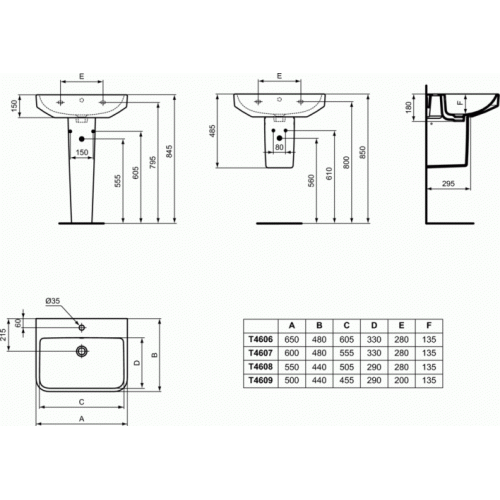 Colonne pour lavabo I.LIFE B T5346 (1) Colonne pour lavabo I.LIFE B T5346 (1)