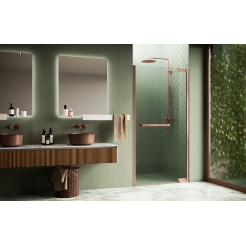 Paroi de douche pivotante N180 1B - Or Rose Brossé - 79 cm N1801B Paroi de douche pivotante N180 1B - Or Rose Brossé - 79 cm N1801B