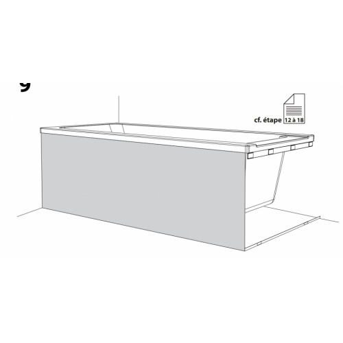 Kit de pose tablier de baignoire DECOFAST amovible - Tablier de retour Pose avec kit démontable- Retour 2 Kit de pose tablier de baignoire DECOFAST amovible - Tablier de retour Pose avec kit démontable- Retour 2