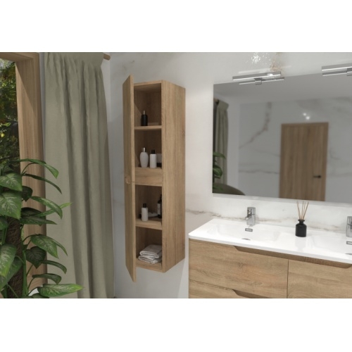Colonne de salle de bain LUNA 135cm Bois Clair LUNA-colonne ouverte-bois clair Colonne de salle de bain LUNA 135cm Bois Clair LUNA-colonne ouverte-bois clair