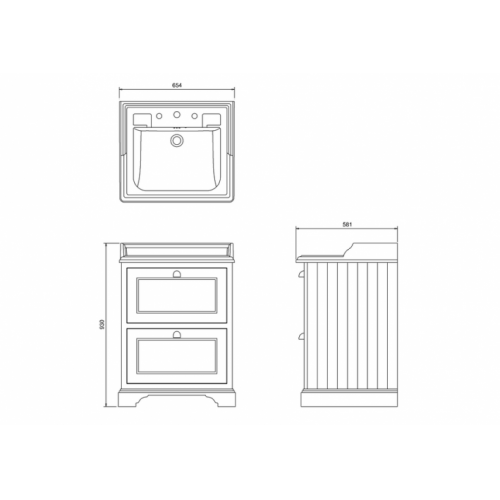 Meuble Classique indépendant 650 Matt Green FF9_B15 3TH Meuble Classique indépendant 650 Matt Green FF9_B15 3TH