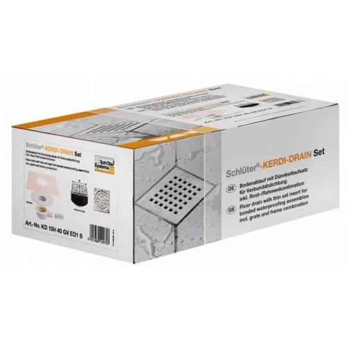 Kit d'évacuation Schlüter KERDI-DRAIN - Sortie Horizontale KD10H40GV ED1S_1 Kit d'évacuation Schlüter KERDI-DRAIN - Sortie Horizontale KD10H40GV ED1S_1