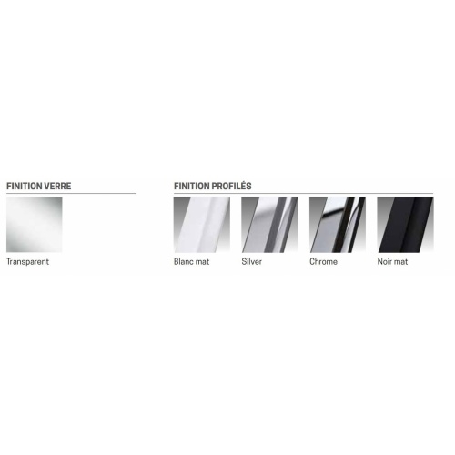 Paroi de douche coulissante H STYLE Noir - Droite - 180cm H STYLE FINITIONS Paroi de douche coulissante H STYLE Noir - Droite - 180cm H STYLE FINITIONS