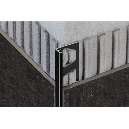 Profilé de finition Schlüter SCHIENE-MGS Noir Graphite mat - H11mm A110MGS_2 Profilé de finition Schlüter SCHIENE-MGS Noir Graphite mat - H11mm A110MGS_2