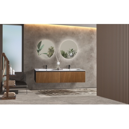 Meuble de salle de bains DIVA Bois cannelé 180 cm DIVA Compo 12 Meuble de salle de bains DIVA Bois cannelé 180 cm DIVA Compo 12