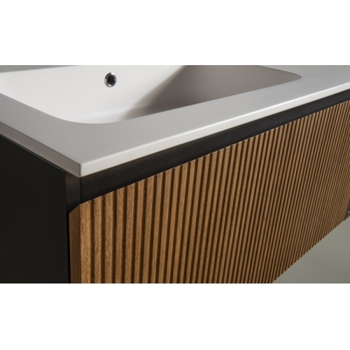 Meuble de salle de bains DIVA Bois cannelé 180 cm DIVA Meuble de salle de bains DIVA Bois cannelé 180 cm DIVA